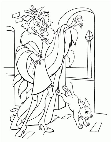 Cruella Deville Dalmatians Coloring Pages Clip Art Library