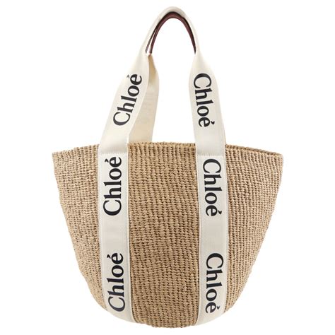 Chloe X Mifuko Edition Large Woody Basket Tote Bag I Miss You Vintage