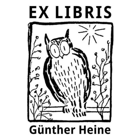 Ex Libris Holzstempel Eule Auf Ast Bei Stempel Malter Kaufen