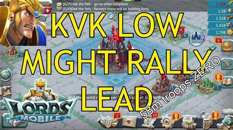 Lords Mobile Kvk Action Low Might Rally Lead Youtube