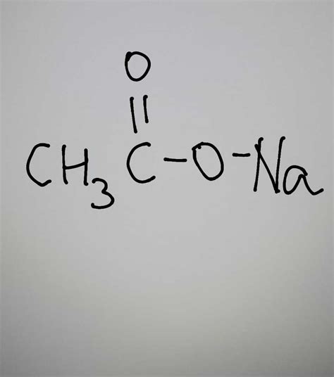 Structural Formula For Sodium Ethanoate Not Condensed Formula