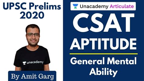 CSAT Aptitude General Mental Ability By Amit Garg UPSC Prelims