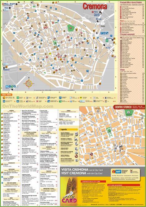 Cremona tourist map