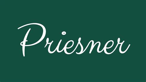 Learn How To Sign The Name Priesner Stylishly In Cursive Writing YouTube