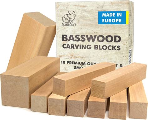 Amazon Beavercraft Bw Large Basswood Carving Blocks Set Bass