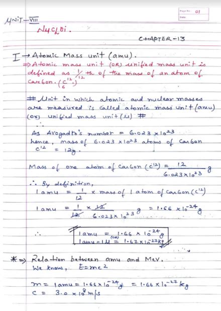 CH 13 Nuclei XII Physics Handwritten Notes Pdf Shop Handwritten