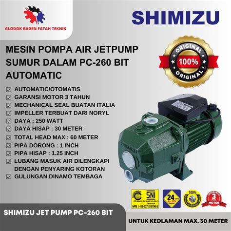 Jual SHIMIZU PC 260 BIT Pompa Air Jet Pump Sumur Dalam Shopee Indonesia