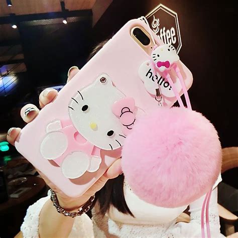 Hello Kitty Silicone Cases For Iphone 7 7plus 6 6s Plus Hello Kitty Phone Case Pink Hello