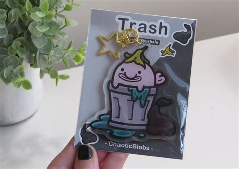 Trash Blobfish Kawaii Acrylic Keychain Etsy