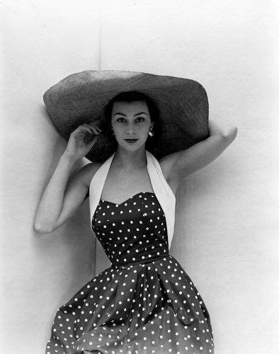 Anne Gunning In A Polka Dot Halter Dress Photo By Don Honeyman 1950s