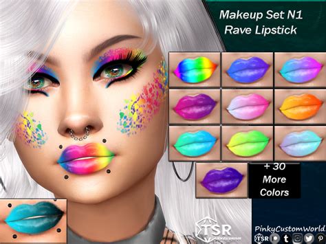 The Sims Resource Makeup Set N Rave Lipstick