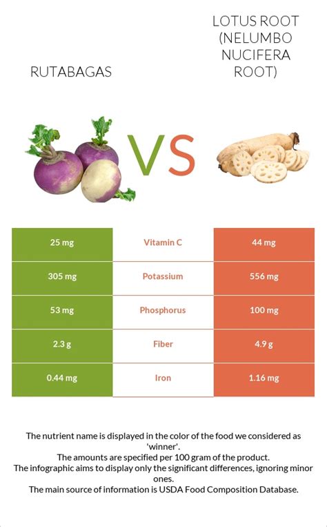 Rutabagas Vs Lotus Root — In Depth Nutrition Comparison