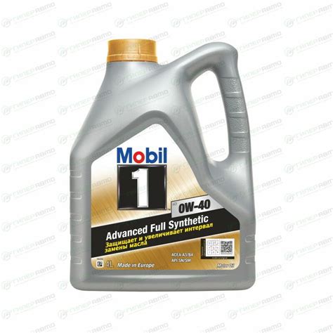 Масло моторное Mobil 1 Advanced 0w40 синтетическое, SN/CF, ACEA A3/B3 ...