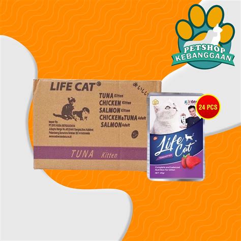 Jual Makanan Basah Kucing Life Cat Sachet Pouch Grosir Dus Isi 24 PCS