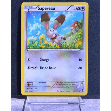 Carte Pokémon 87 119 Sapereau XY04 Vigueur spectrale NEUF FR