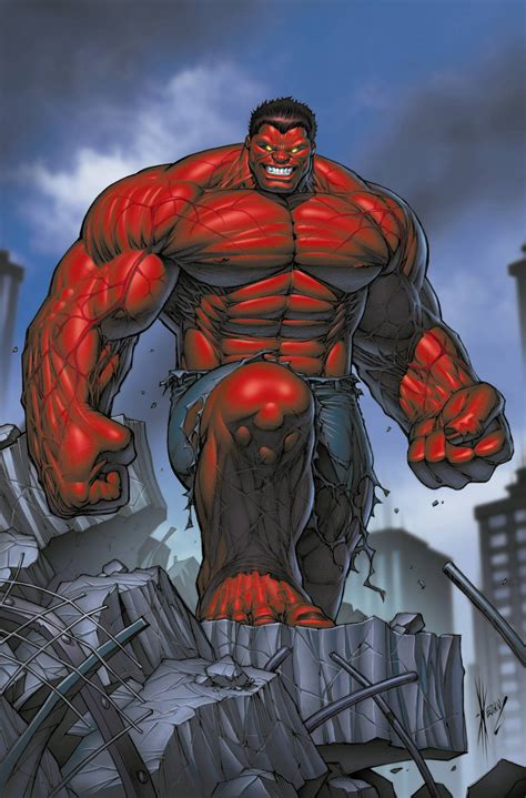 Red Hulk Comic Art