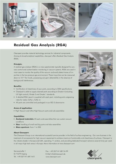 PDF Residual Gas Analysis RGA Deutsche Messe AGdonar Messe De