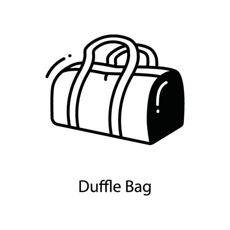 Duffle Bag Doodle Icon Design Illustration Travel Symbol On White