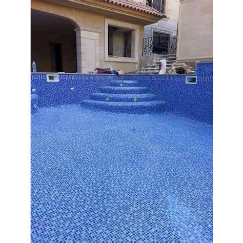 Marble Flooring Blue Mosaic Tiles For Swimming Pool Tiling Thickness