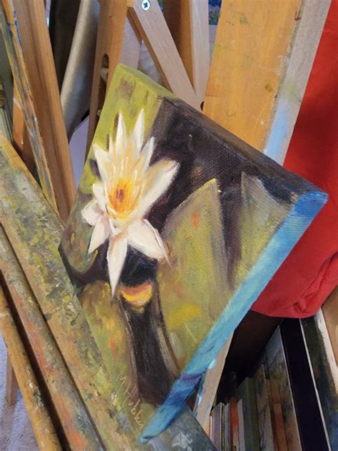 The White Lily Painting By Mary Hubley Saatchi Art