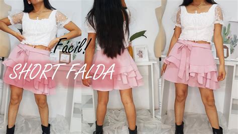 C Mo Hacer Un Short Falda Con Olanes Moldes Gratis Youtube