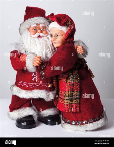 Santa Claus Wife Mrs Claus Christmas Doll With Clipping Path Stock