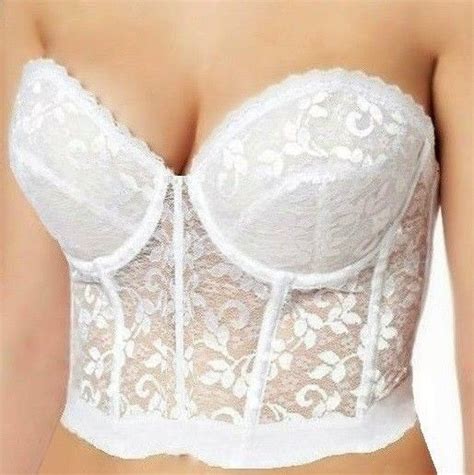 Lace Bustier Corset Crop Top Bralet Bra Strapless Backless Underwire