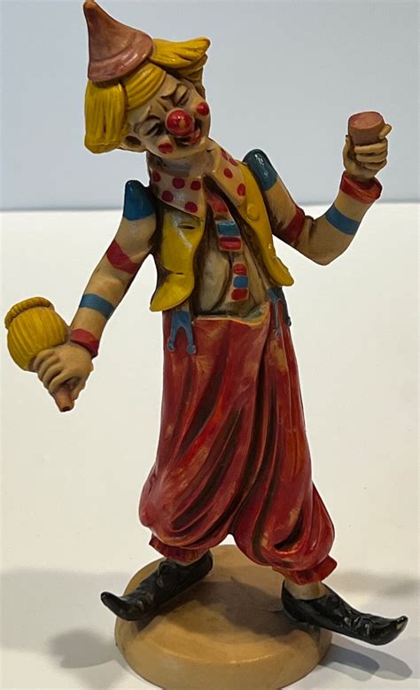 Vintage Fontanini Depose Circus Clown Italy Figurine Etsy