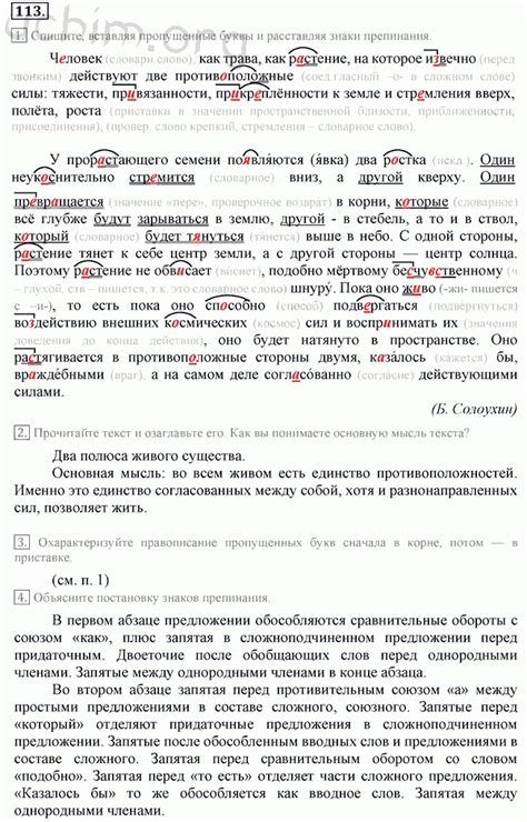 Номер 113 - ГДЗ по русскому языку 7 класс Разумовская, Львова