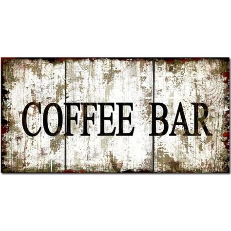 Original Retro Design Coffee Bar Tin Metal Signs Wall Art Thick