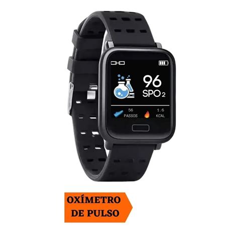 Rel Gio Smartwatch Oximetro De Pulso Medidor Oxigenio Tomate Mtr Em