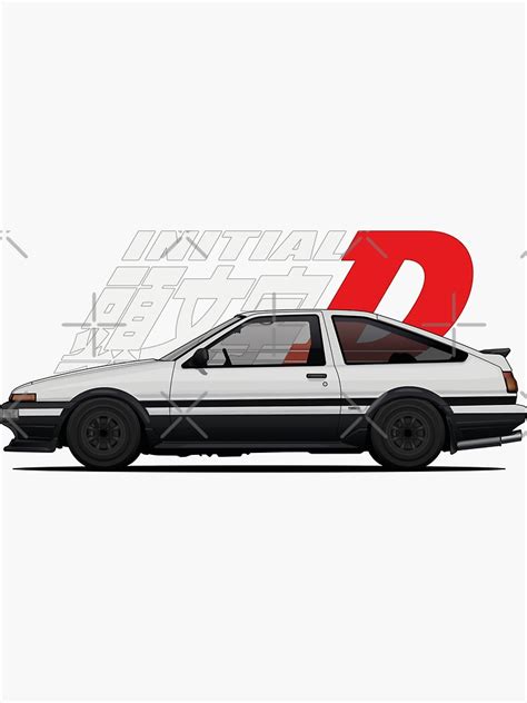 Ae86 Initial D Sticker For Sale By Olegnaches Redbubble