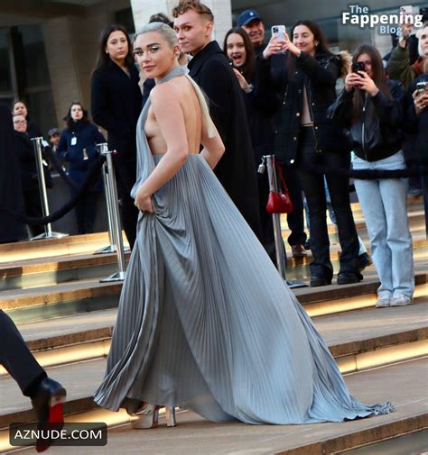 Florence Pugh Sexy Flashes Her Hot Boobs At Dune Part Two Premiere In New York City AZNude