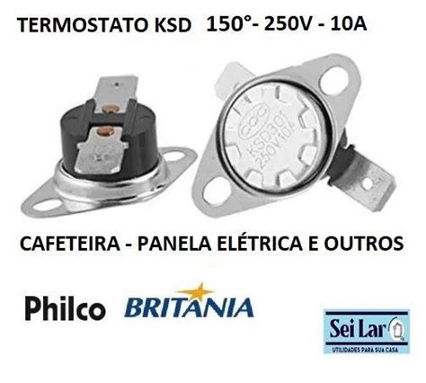 Termostato KSD 301 150 250V 10A Universal Para Cafeteiras E Panelas