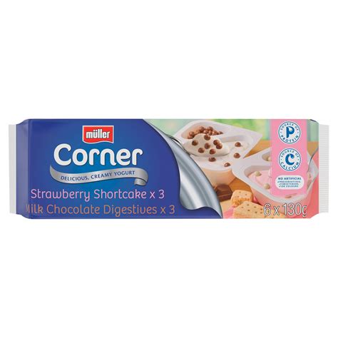 Müller Corner Chocolate Digestive And Strawberry Shortcake Yogurts