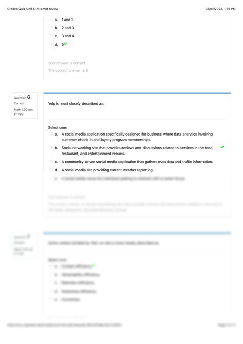 Solution Graded Quiz Unit Attempt Review Studypool