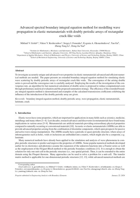 PDF Advanced Spectral Boundary Integral Equation Method For Modeling