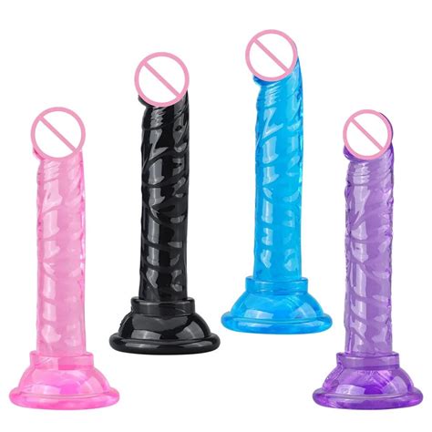 Realistic Dildo Anal Masturbator Sex Toys For Couples Crystal Jelly