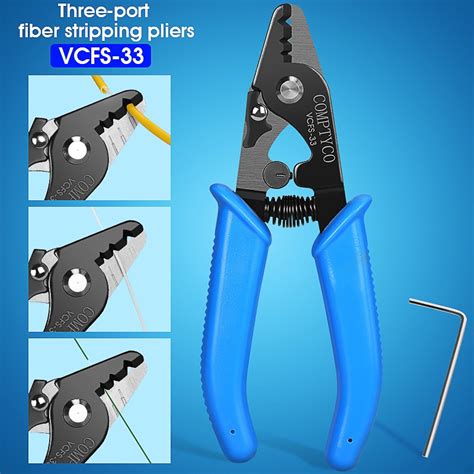 COMPTYCO Optical Fiber Stripper Fiber Optic Cable Clamps Three Port