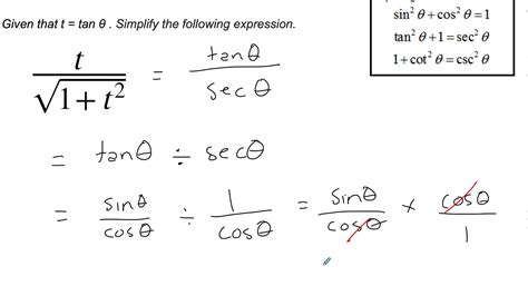 Using Trig Identities With Reciprocals Youtube