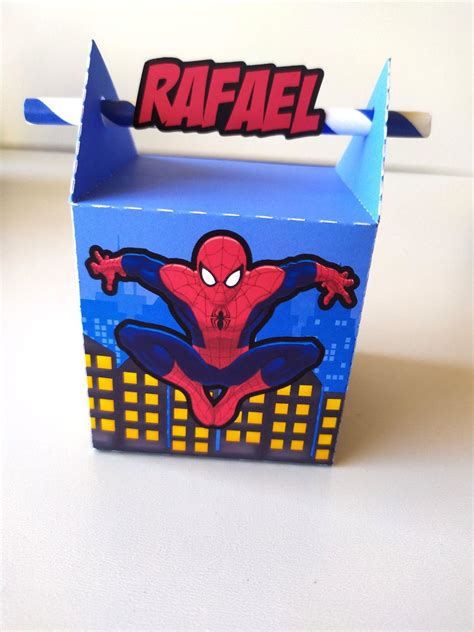 Kit Festa 20 Caixas Personalizadas Homem Aranha Elo7