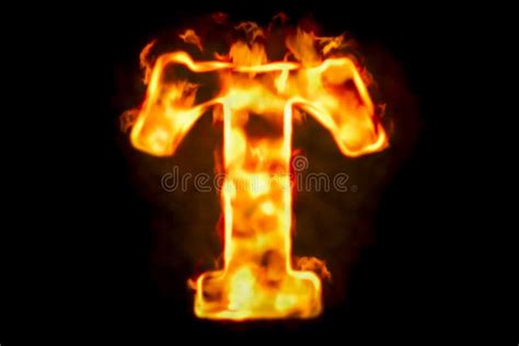 Flames Alphabet Letter T Stock Illustration Illustration Of Ignite