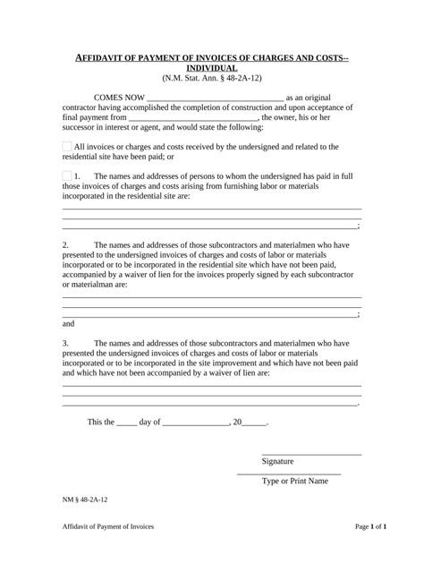 New Mexico Affidavit Fill Out And Sign Online Dochub