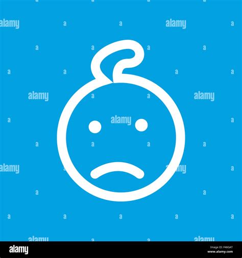 Kid white icon Stock Photo - Alamy