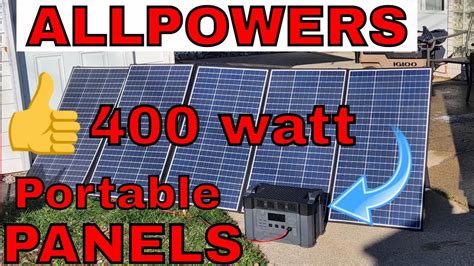 Allpowers 400 Watt Portable Solar Panel Great For Outdoor Camping Rv