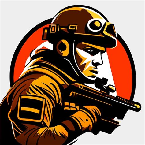 Soldat Vektor Illustration Premium Ki Generierter Vektor