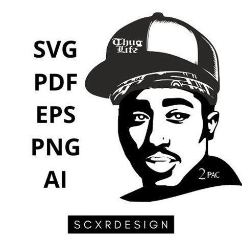 2PAC Svg Tupac Svg Tupac Shakur Tupac Shakur Tupac Shakur Portrait