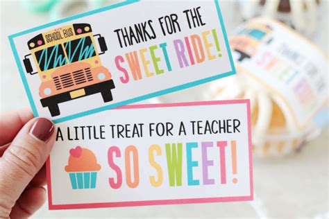 Teacher Appreciation Gift Tag Thank You Favor Tag Template DIY Movie