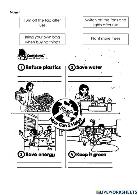 Save The Earth Online Exercise Live Worksheets