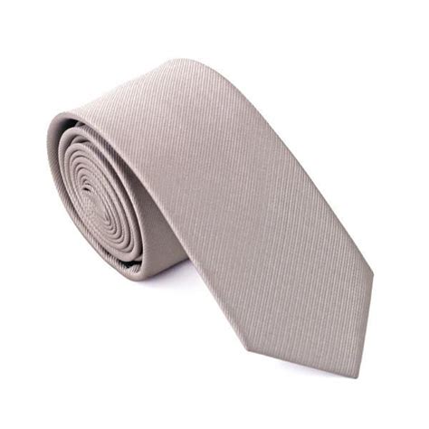 Beige Solid Slim Tie Corbatas Color Beige Colores